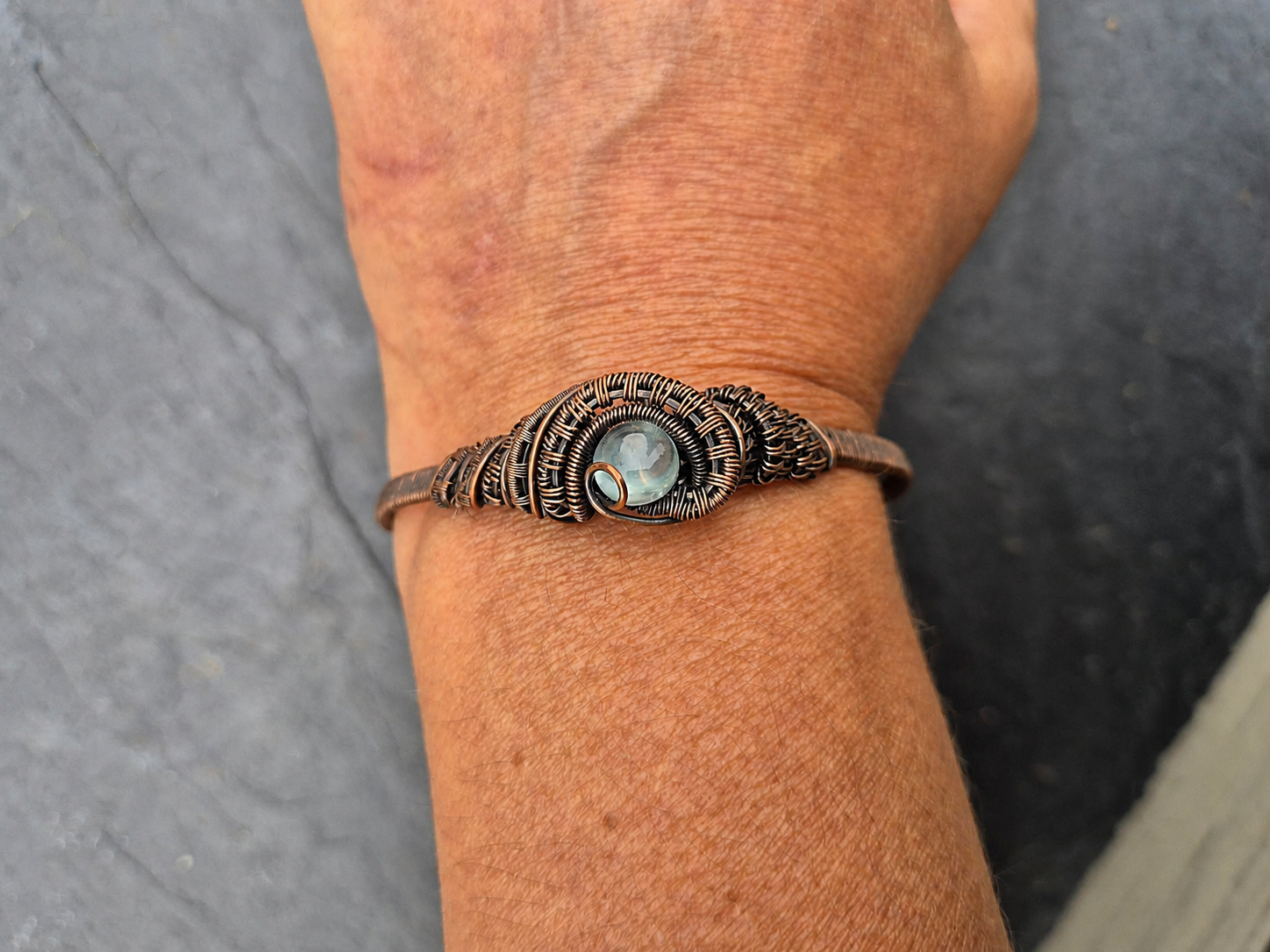 Blue Chalcedony Cuff alternate view