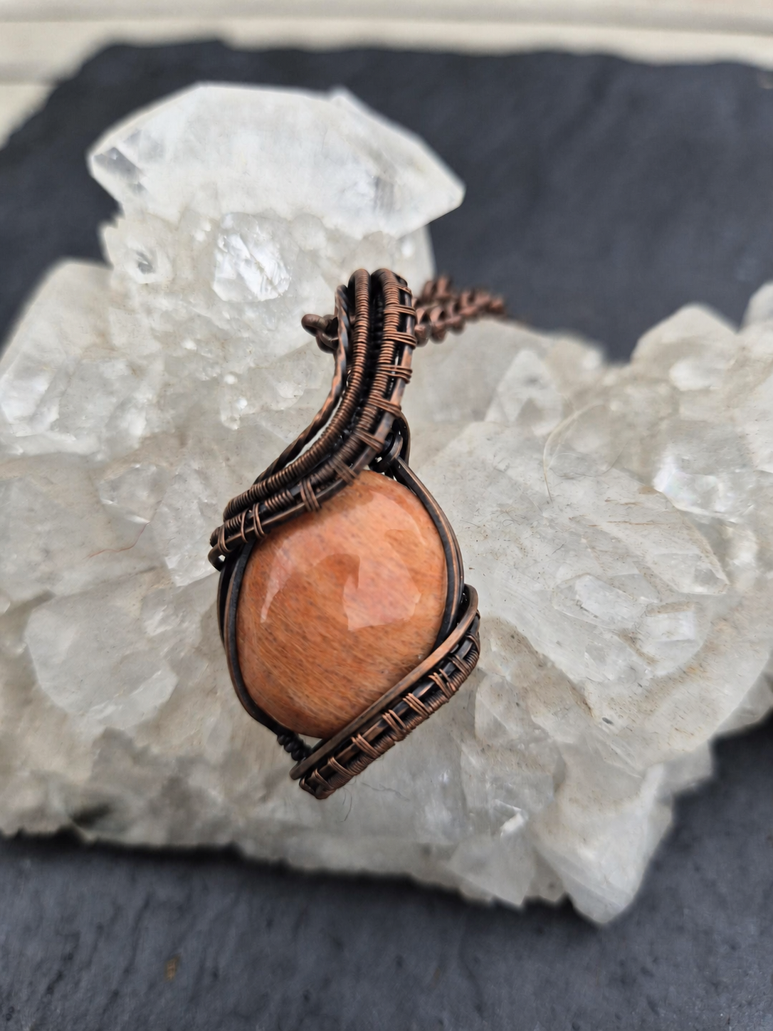 Peach Moonstone Pendant alternate view